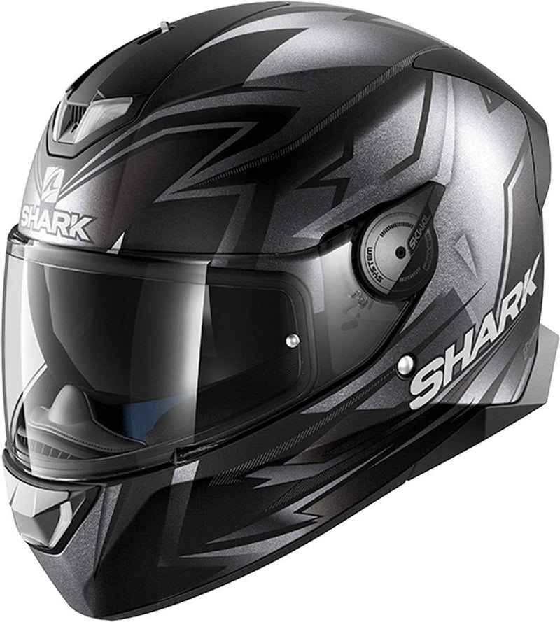 SHARK Herren NC Motorrad Helm, Schwarz/Grau, L L Schwarz/Grau, L Schwarz/Grau