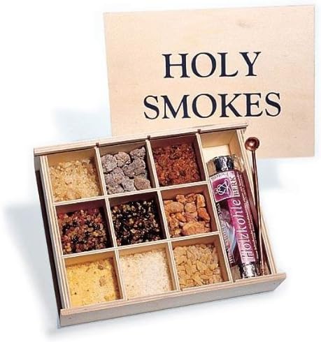 Berk "Holy Smokes" Geschenkset Räucherkiste âœ¿ 9 edle Weihrauchsorten âœ¿ mit Räucherkohle, Kupferl