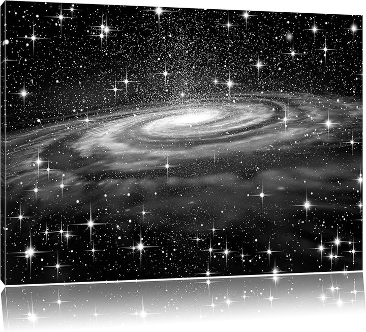 Pixxprint Spiralgalaxie im Weltall als Leinwandbild/Grösse: 100x70 / Wandbild/Kunstdruck/fertig besp