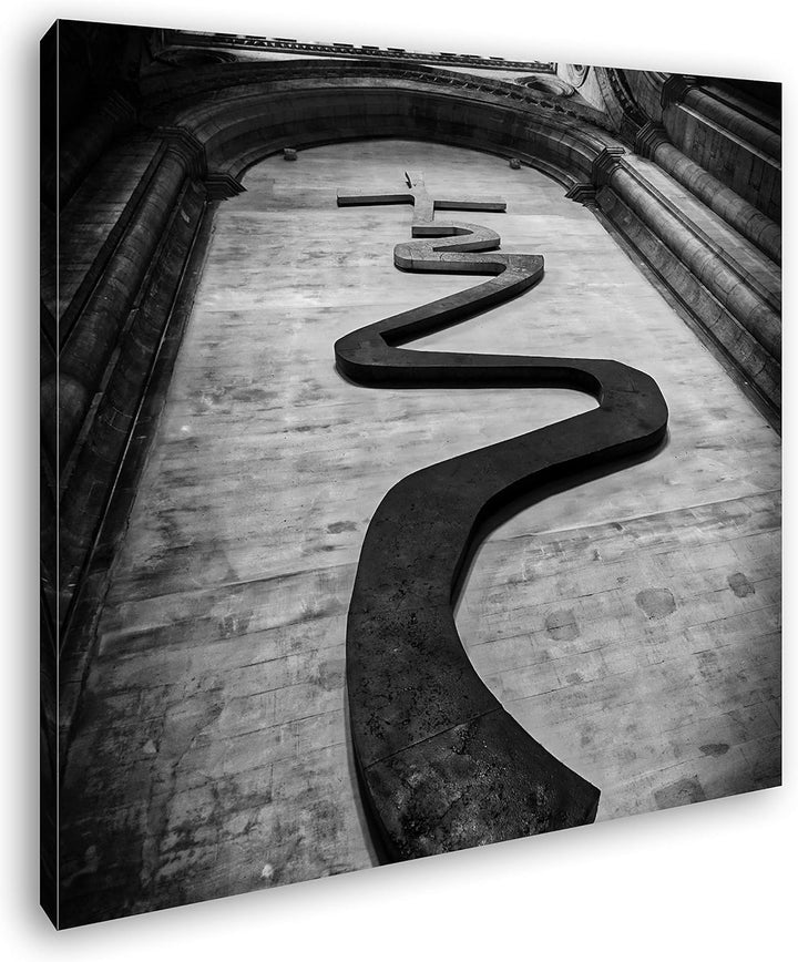 deyoli exotisches Wandkreuz Format: 70x70 Effekt: Schwarz&Weiss als Leinwandbild, Motiv auf Echtholz