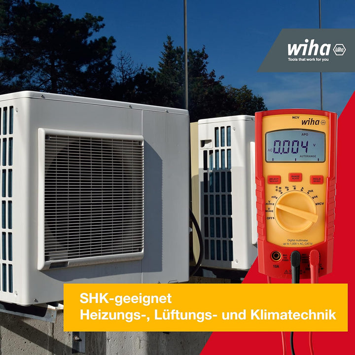 Wiha Digitales Multimeter bis 1.000 V AC, CAT IV inkl. 2x AAA-Batterien I mit True-RMS Funktion I LC