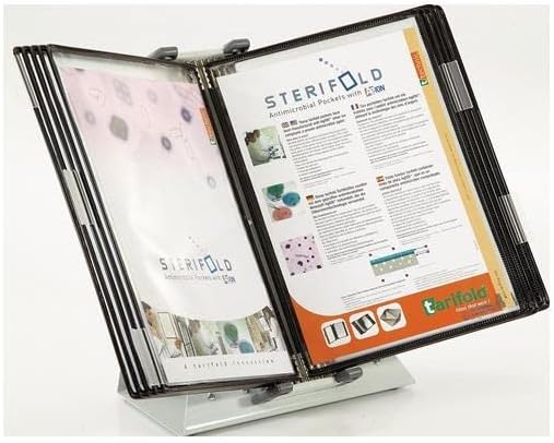 Tarifold Tischständer /434157 A4 schwarz PVC + Silber Ion Inh.10 Tafeln