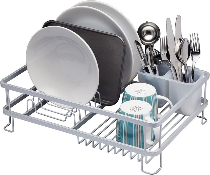 Kitchen Craft MasterClass Abtropfgestell aus Aluminium mit Rostschutz, Abtropfbrett und Tellerstände