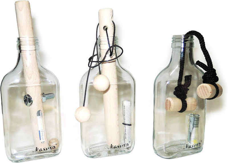 kasuro Flaschensafe 3er-Set: Schraube, Schlinge, Knoten | Geldgeschenke Verpackung | Dein Geldgesche