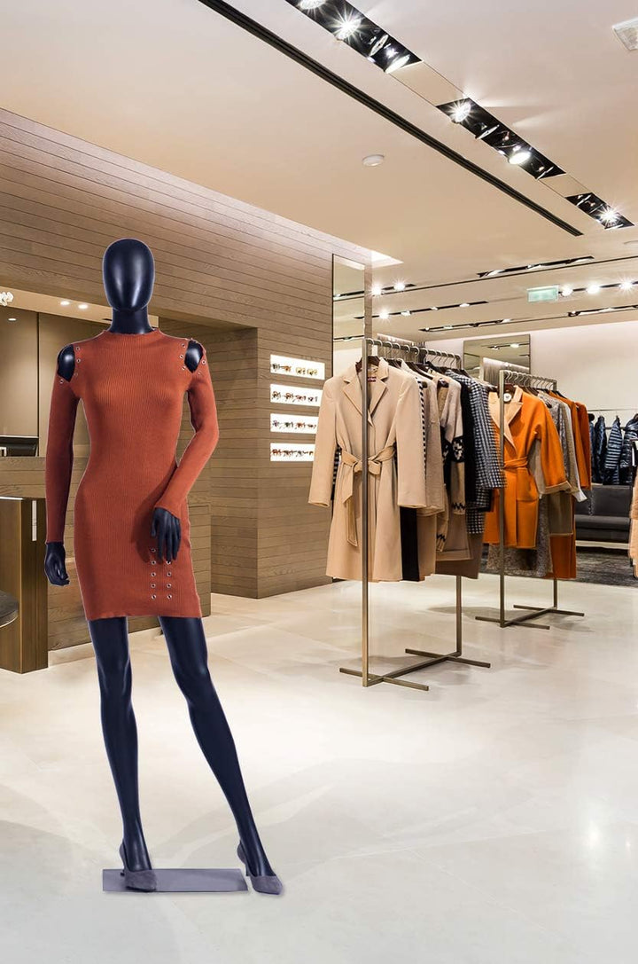 Eurotondisplay Frau FC-4Black Schaufensterpuppe matt schwarz ohne Gesicht Arme und Kopf Schaufenster