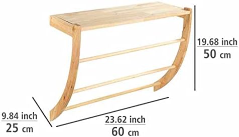 WENKO Wandregal Norway, hochwertiges Regal mit Ablage und 3 Handtuchstangen für Handtücher & Kleidun