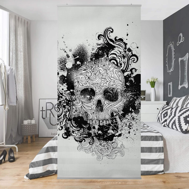 Bilderwelten Raumteiler Skull 250x120cm ohne Halterung, ohne Halterung