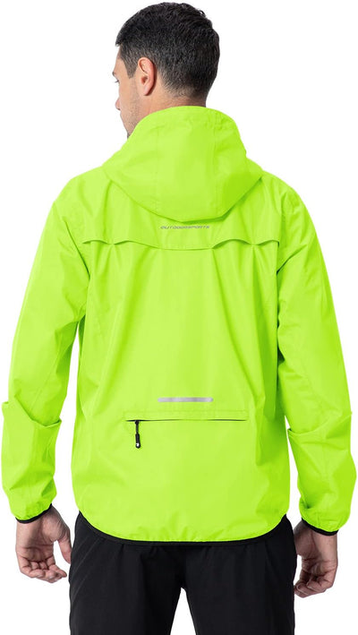 donhobo Regen Jacke Herren Wasserdicht Outdoorjacke Übergangs Windbreaker Wanderjacke Packbare Regen