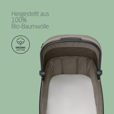 Maxi-Cosi Bio-Babywannenbettlaken, für alle Maxi-Cosi Babywannen geeignet, 2-in-1-Packung, 100% Bio-