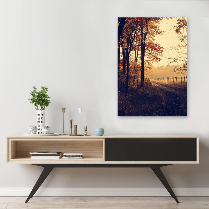 Feeby Vlies Leinwandbild Pflanzen Bäume Wald Natur 60x90 cm Druckbild Wandbild Wanddekoration Deko W