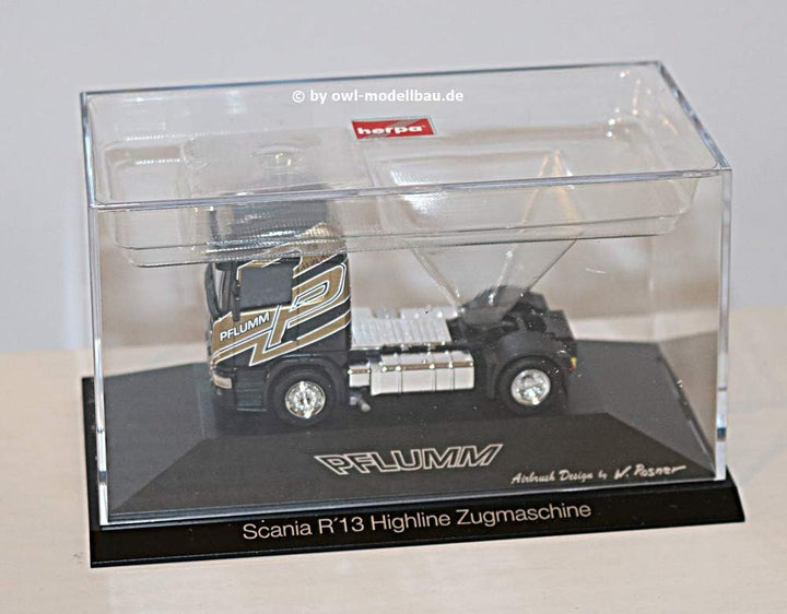 herpa 110891" Scania R HL Zugmaschine Pflumm Miniaturfahrzeug