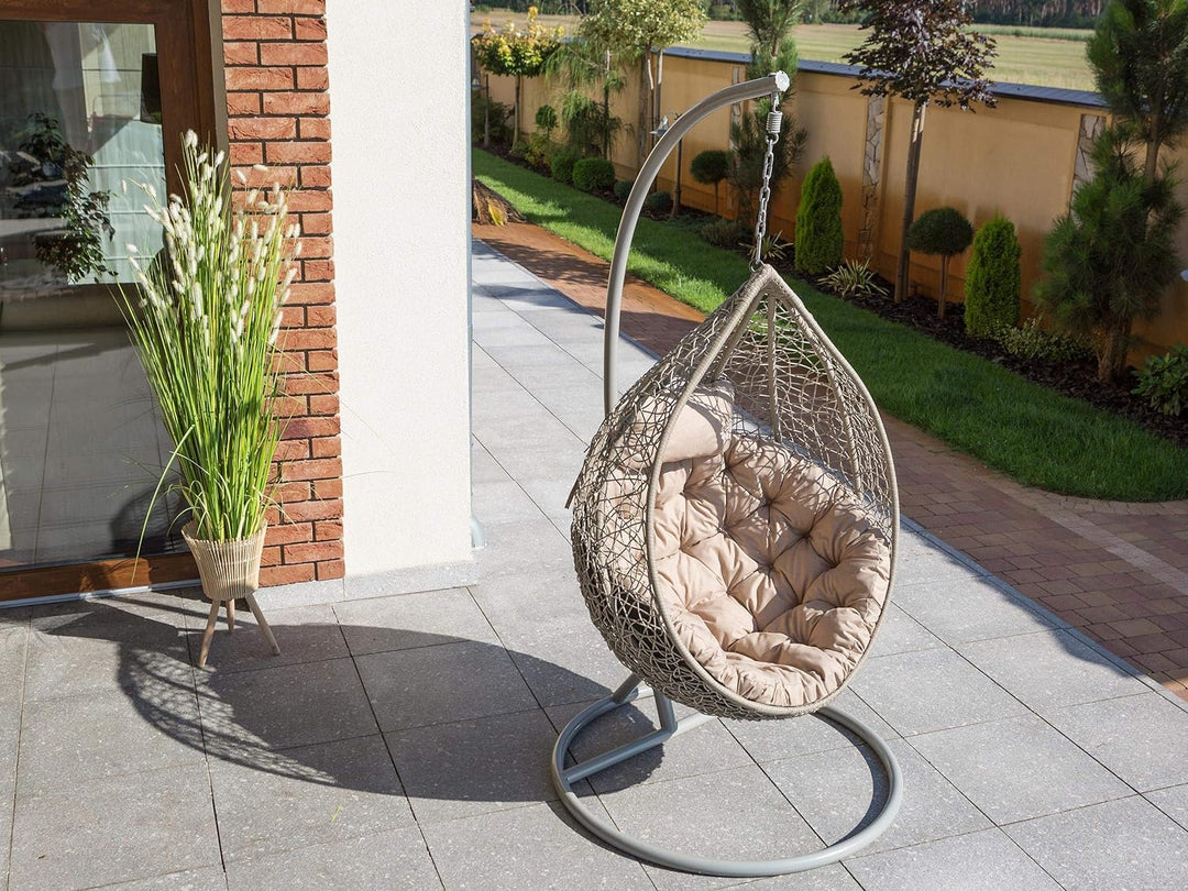 Hängesessel Kissen, Polster, Auflage für Polyrattan & Rattan Hängeschaukel, Sitzauflage für Hängekor