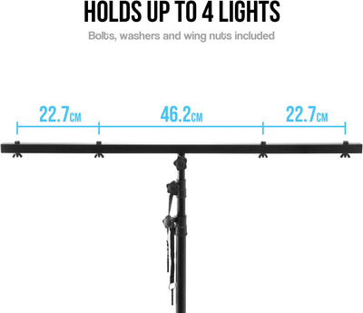 TIGER LIS7-BK T-Stangen DJ Lichtstativ - Fotografie-Lichtstativ Single, Single