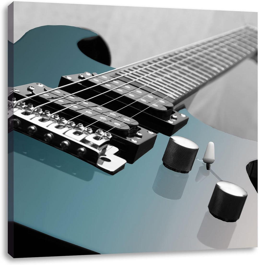 Pixxprint E-Gitarre als Leinwandbild/Grösse: 70x70 cm/Wandbild/Kunstdruck/fertig bespannt, 70x70