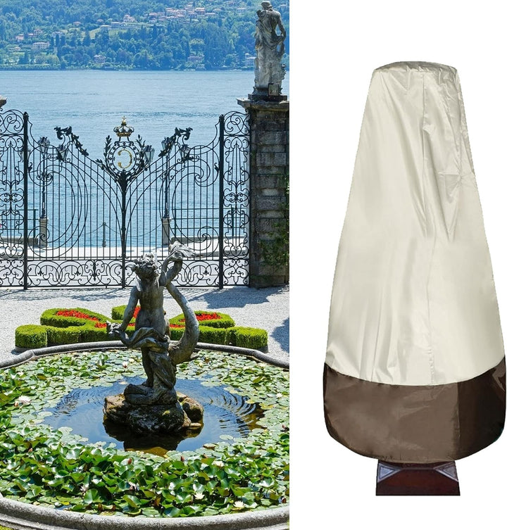 Wasserdichte Outdoor-Brunnen-Abdeckung, silberbeschichtete wasserdichte Brunnen-Statuen-Schutzhülle