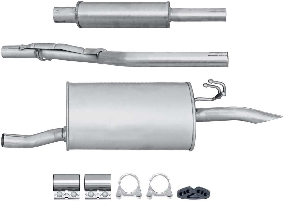 HELLA 8LD 366 028-691 Endschalldämpfer - Easy2Fit® Kit - hinten - dreiteilig - Set mit Anbauteilen