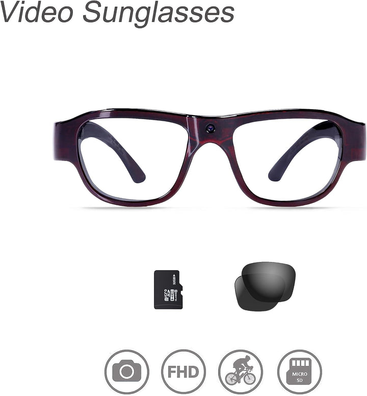 OhO Camera Sunglasses, 32GB Ultra HD Outdoor Sports Action Camera with Built in 16MP Camera and Pola