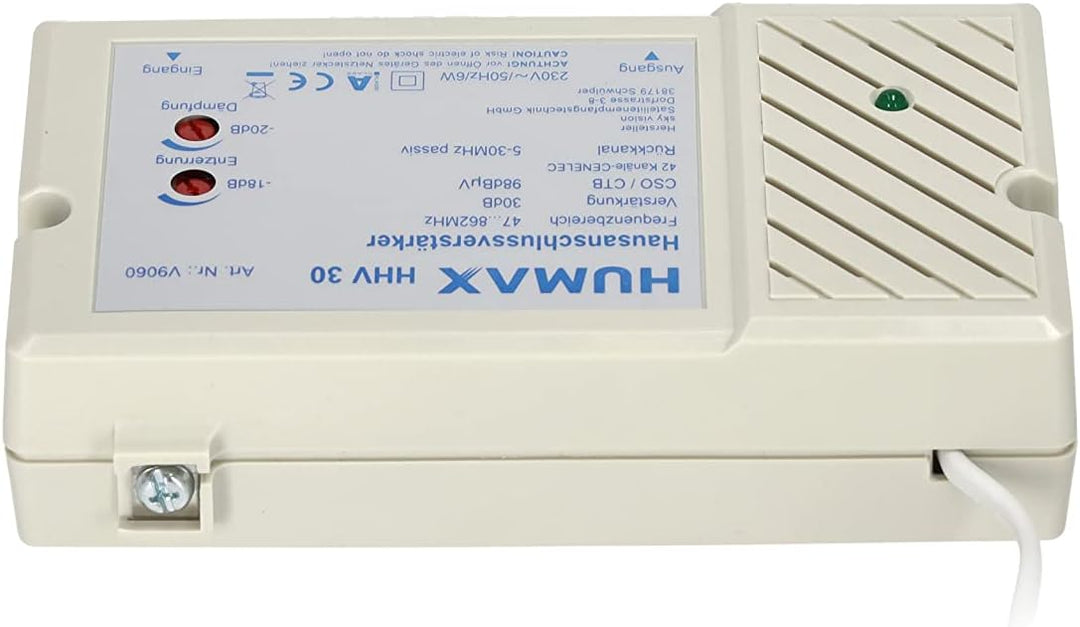 HUMAX DIGITAL Hausanschlussverstärker mit 4 Watt Leistungsaufnahme, Antennenverstärker für Kabelfern