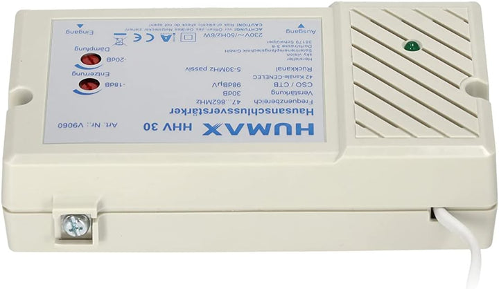 HUMAX DIGITAL Hausanschlussverstärker mit 4 Watt Leistungsaufnahme, Antennenverstärker für Kabelfern