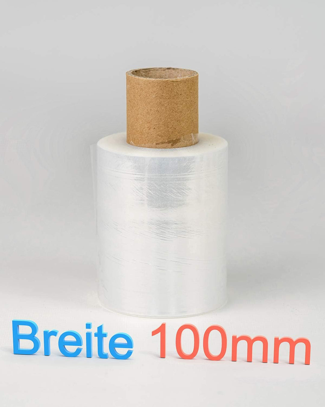 40 Rollen Mini Verpackungsfolie mit 1 Abroller, Stärke 23my 100 mm × 150 lfm Strechfolie, Transparen