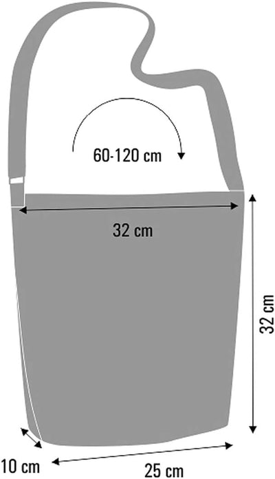 Bertoni Damen Tasche Schultertasche Shopper Umhängetasche Handtasche Eko Filztasche Grau Farbe Grau