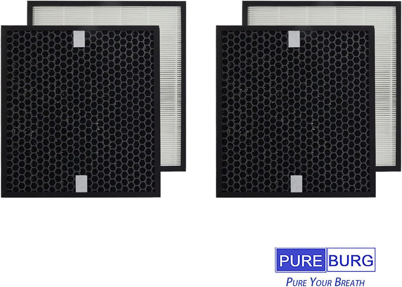 PUREBURG 2er-Pack Ersatz Kombifilter kompatibel mit Philips AC4080/10-Luftreinigern, Teilenummer AC4