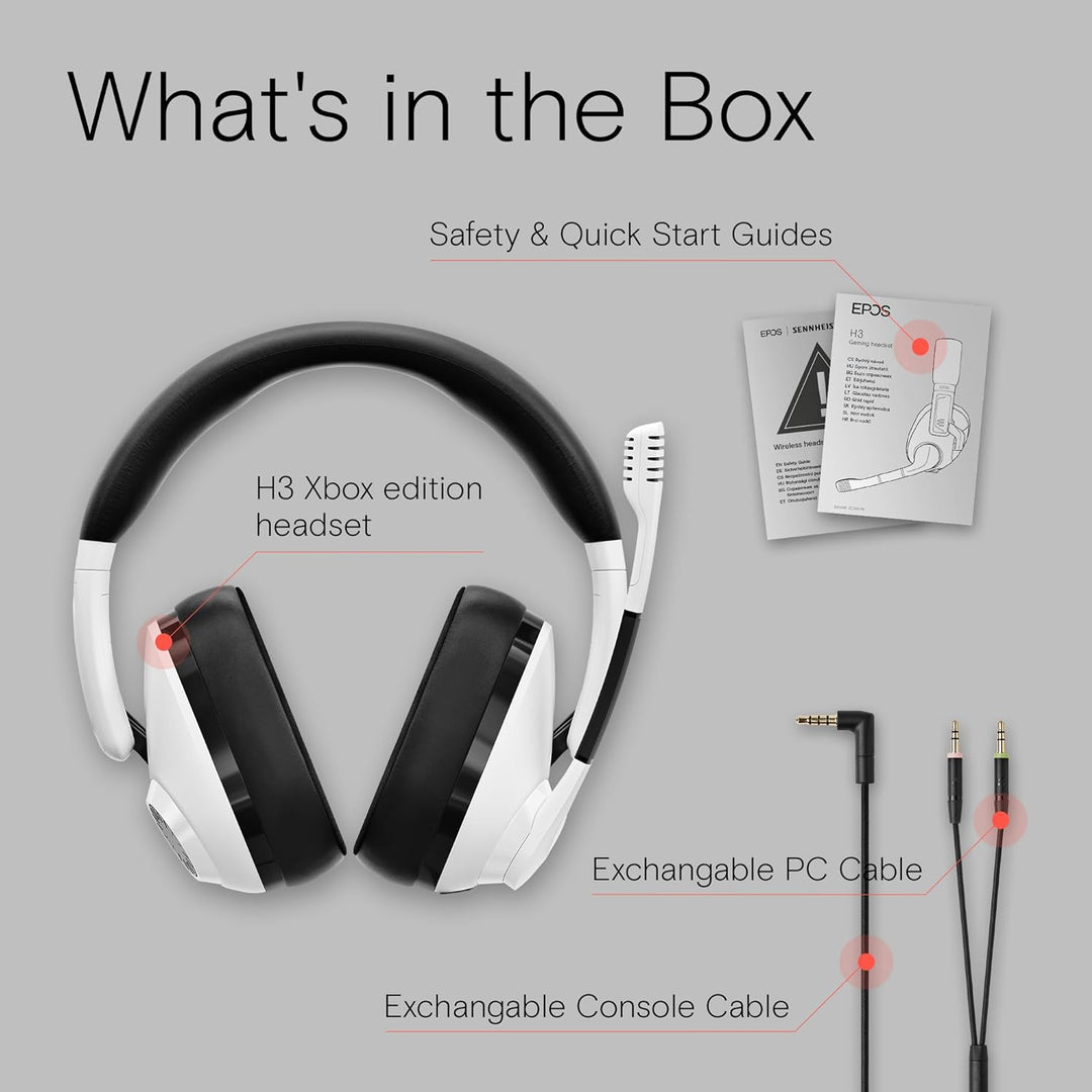 EPOS H3 Xbox Edition Kopfhörer | Kabelgebundenes Gaming Headset mit geschlossener Akustik for Xbox |