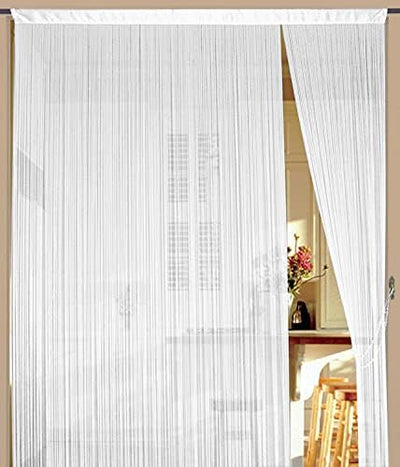 Kaikoon Fadenvorhang Vorhang Fadenstore Fadengardine Messe 300 cm x 400 cm weiss