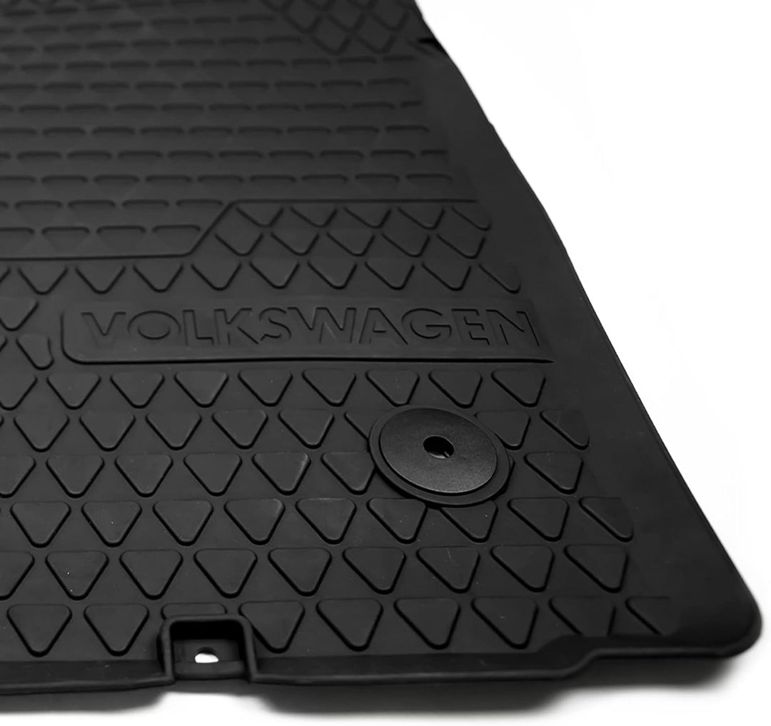 VW Caddy Fussmatten 2K1061502A ab Baujahr 1/2007, 2X Auto Gummimatten für vorne, Antirutschmatten mi