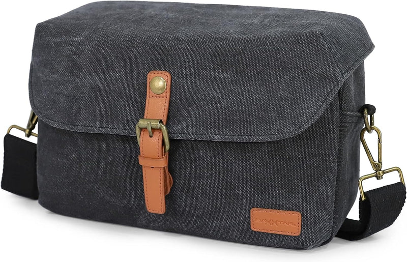 Baxxtar Louis II SLR-Kameratasche Schultertasche - Canvas mit Regencape (Grösse: Medium) Kompatibel