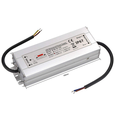CPROSP 2er 12V LED Trafo 200w, Netzteil Treiber IP67 Wasserdicht, 0,5-200W für LED Leuchtmittel, Tra