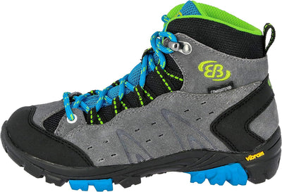 Brütting Unisex Kinder Mount Bona High Kids Trekking- & Wanderstiefel 28 EU Grau Blau Lemon, 28 EU G