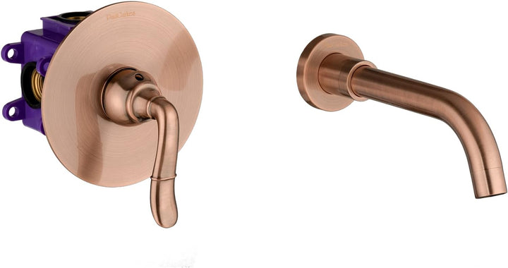 PaulGurkes Unterputz Duschsystem Set Kupfer Rote Bronze Regendusche, Ares & Kronos:Waschtischarmatur