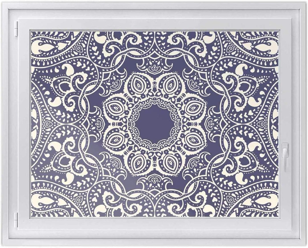 Fensterfolie Sonnenschutz I Hochwertige Folie für Fenster - selbsthaftend I Dekofolie für Bad, Küche