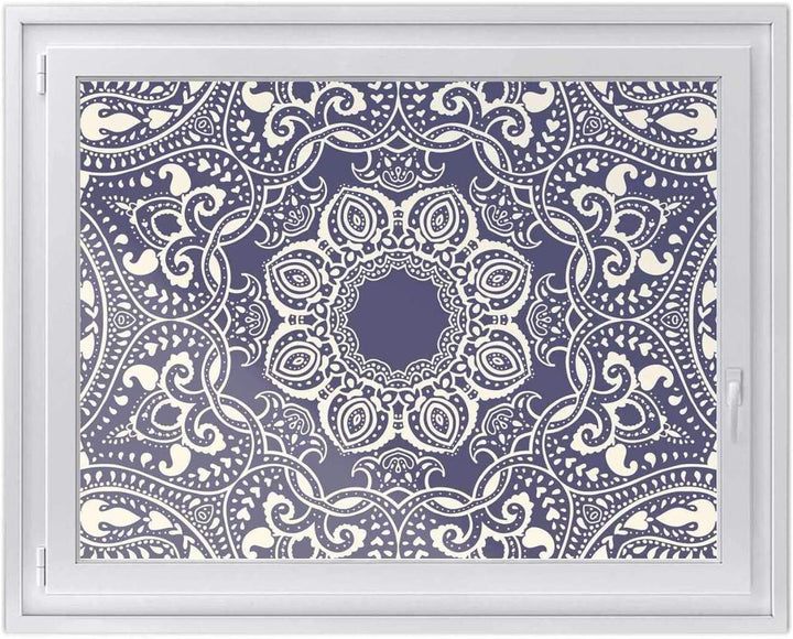 Fensterfolie Sonnenschutz I Hochwertige Folie für Fenster - selbsthaftend I Dekofolie für Bad, Küche