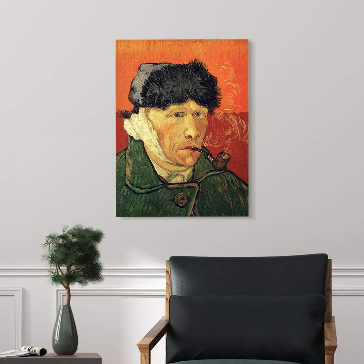 PICANOVA – Vincent Van Gogh Self-Portrait with Bandaged Ear 2 60x80 cm – Bild auf Leinwand – Leinwan