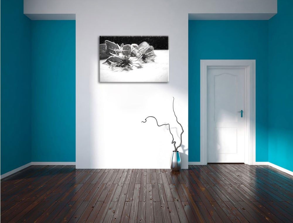 Pixxprint Notenblatt mit Kornblume als Leinwandbild/Grösse: 100x70 / Wandbild/Kunstdruck/fertig besp