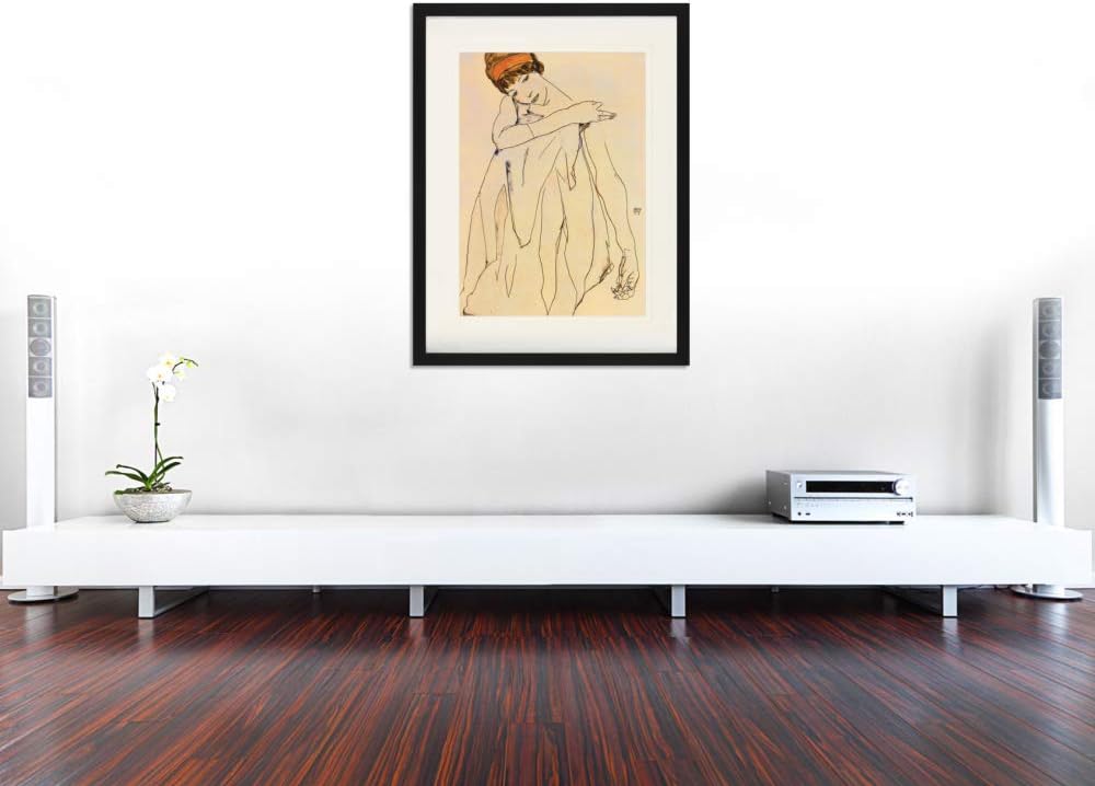 1art1 Egon Schiele Poster Die Tänzerin, 1913 Gerahmtes Bild Mit Edlem Passepartout | Wand-Bilder | I