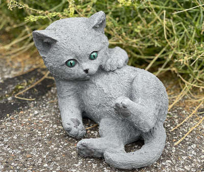 Stone and Style Steinfigur Katze Russisch Blau frostfest Steinguss