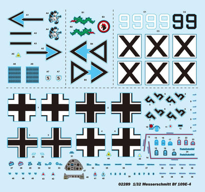 Trumpeter 02289 Modellbausatz Messerschmitt Bf 109E-4, Mittel