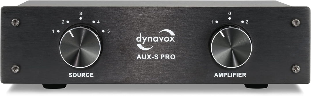 Dynavox AUX-S PRO, Eingangs-Erweiterungs-Umschalter mit 5 Cinch-Eingängen, Anschlüsse für Zwei Stere