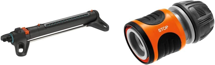 Gardena Viereckregner AquaZoom M: Regner zur Bewässerung von Flächen & Wasserstop 13 mm (1/2 Zoll) u