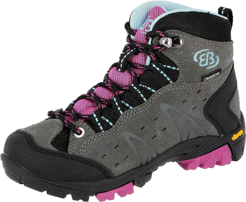 Brütting Unisex Kinder Mount Bona High Kids Trekking- & Wanderstiefel 35 EU Grau Lila Blau, 35 EU Gr