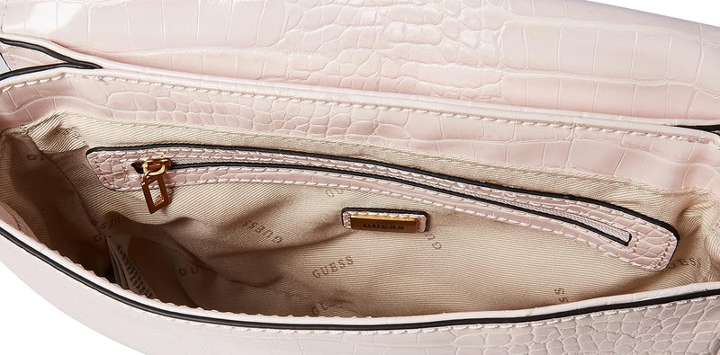 Guess Damen Creme Danna Saddle Bag, Rosa, Einheitsgrösse