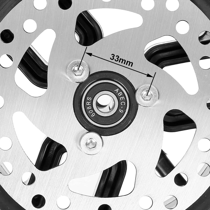 2 Stück Mach1 200x40mm Big Wheel Kickscooter Air Luft Reifen-Set mit Bremsscheibe inklusive Kugellag