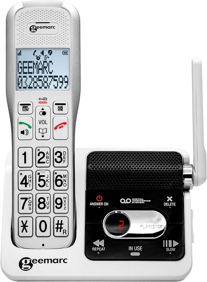 Geemarc Amplidect 595 U.L.E - Seniorentelefon mit verstärkter Empfangslautstärke, Anrufbeantworter,