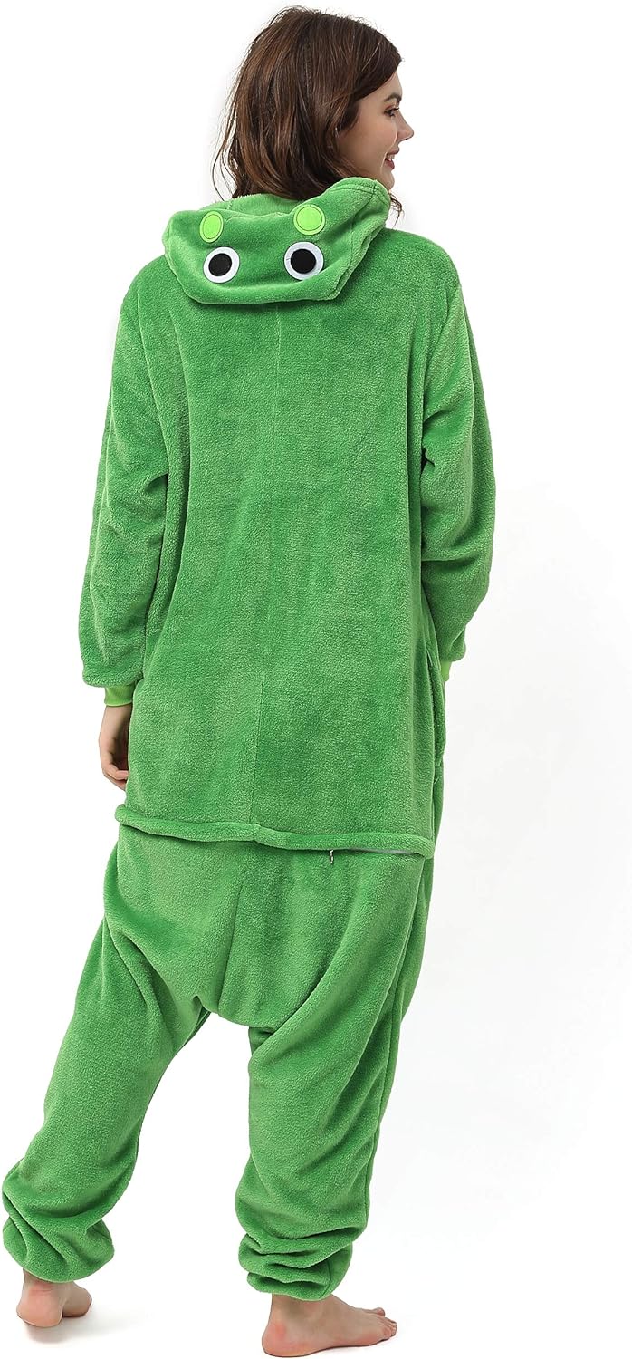 Katara 1744 (30+ Designs) Frosch-Kostüm Kröte, Unisex Onesie/ Pyjama-Qualität für Erwachsene & Teena