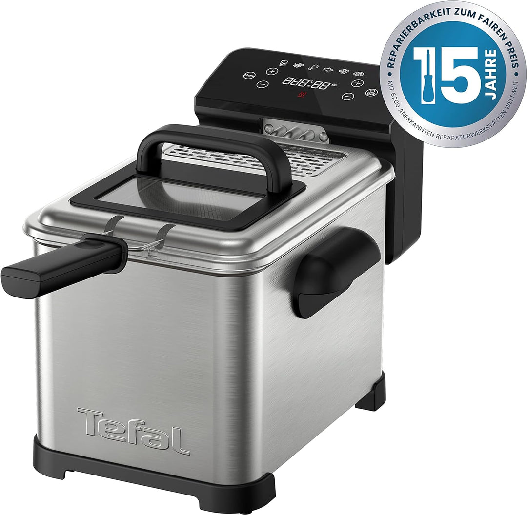 Tefal FR507D Family Pro Digital Elektrische Fritteuse | 4 L Öl-Kapazität | Kühlzonen-Technologie | s