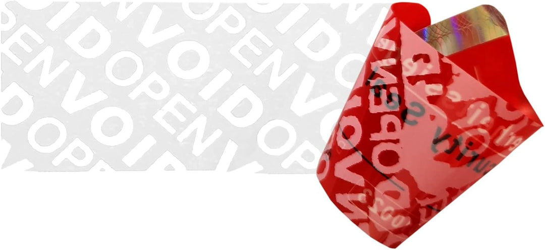 1000 Stk - Sicherheits-Siegel mit Seriennummer - 70x25mm rot, beschreibbar - Sicherheitssiegel, Qual