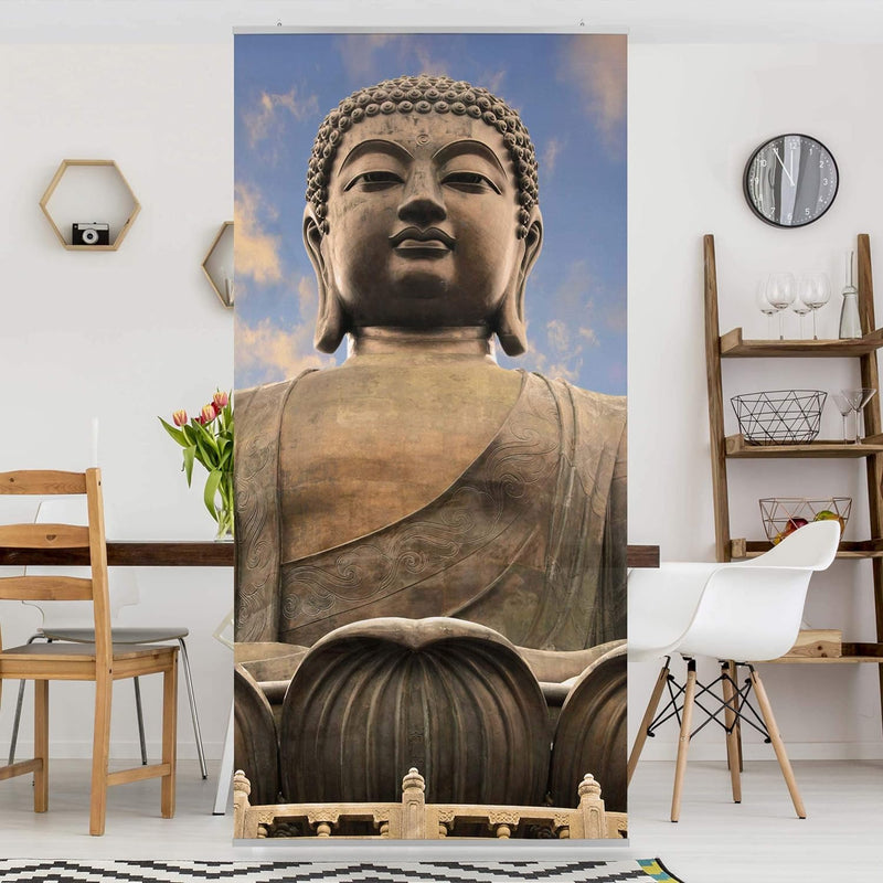 Bilderwelten Raumteiler Grosser Buddha 250x120cm ohne Halterung 250x120cm without hanger, 250x120cm